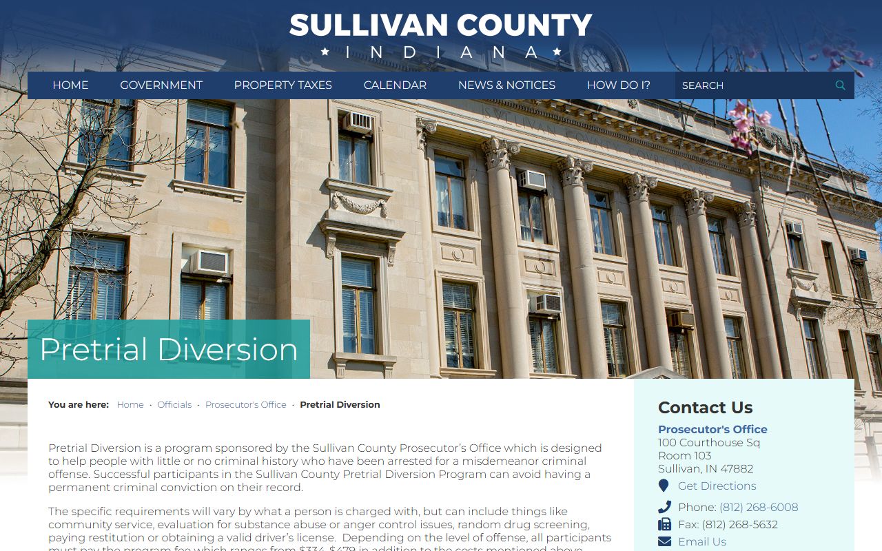 Sullivan County criminal court records pretrial diversion source