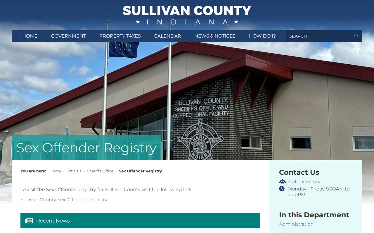 Sullivan County criminal court records sex offender registry source
