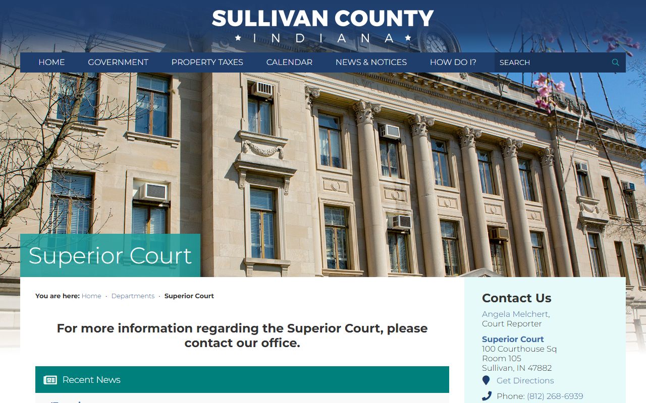Sullivan County trial courts Sullivan Superior Court records
