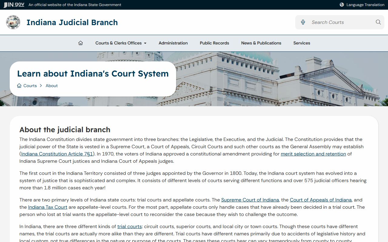Sullivan County court records Indiana court system structure