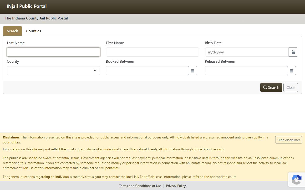 Sullivan County inmate records INjail public portal