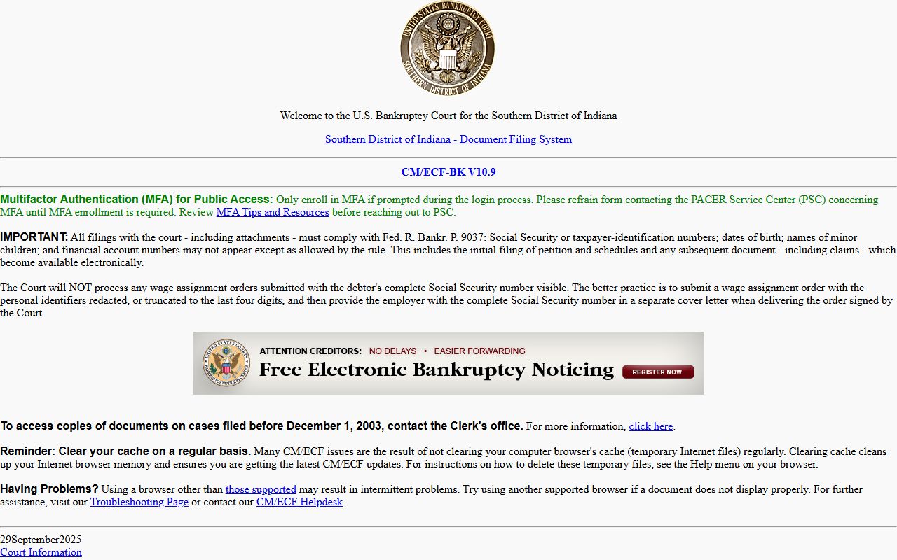 Sullivan County probate records bankruptcy CM ECF distinction